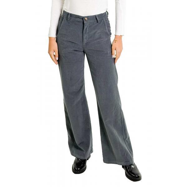 Chino palazzo in velluto a costine fine 